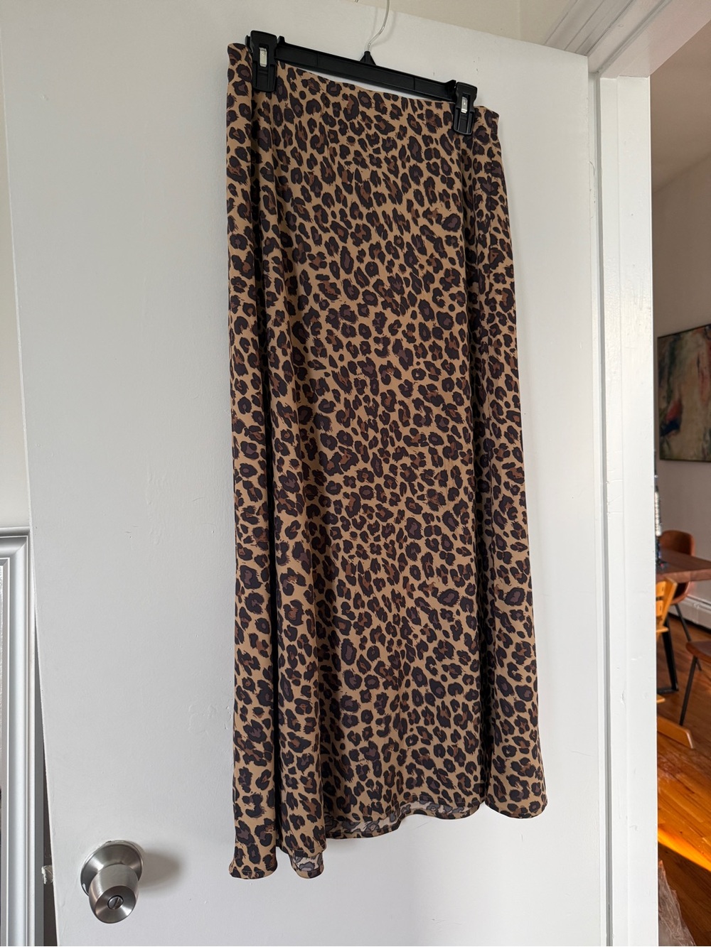Abercrombie & Fitch Leopard Print Maxi Skirt - Tan and Black